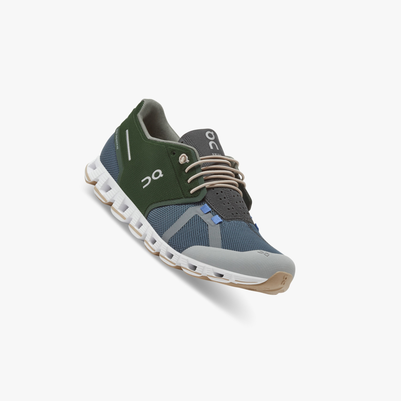 Men's QC Cloud 70 | 30 Road Running Shoes Olive | 701-BYVEZM