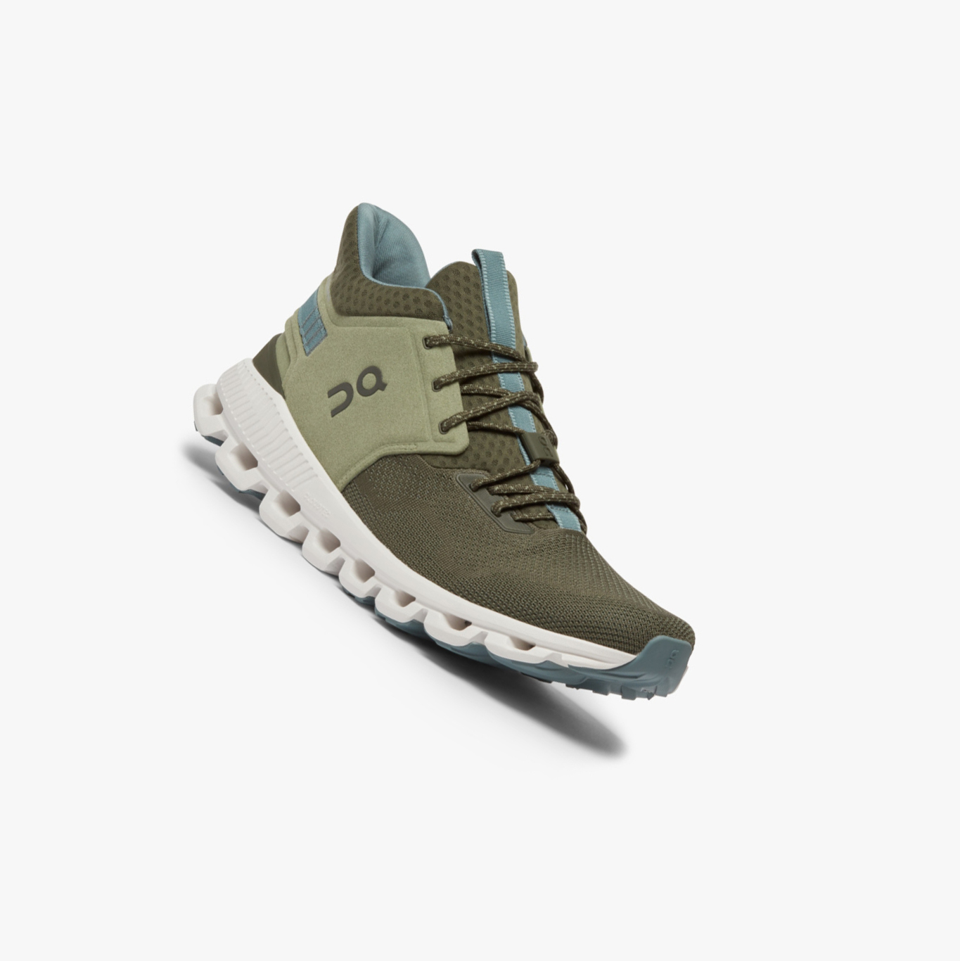 Men's QC Cloud Hi Edge Road Running Shoes Olive | 486-MSPHFY