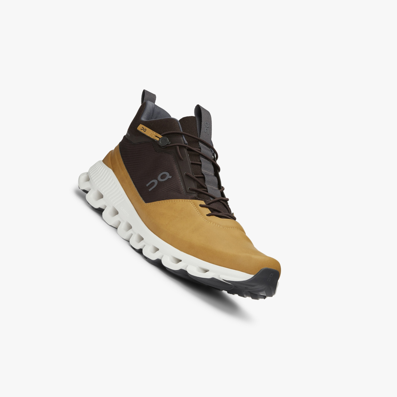 Men's QC Cloud Hi Road Running Shoes Brown | 671-QSXAPK