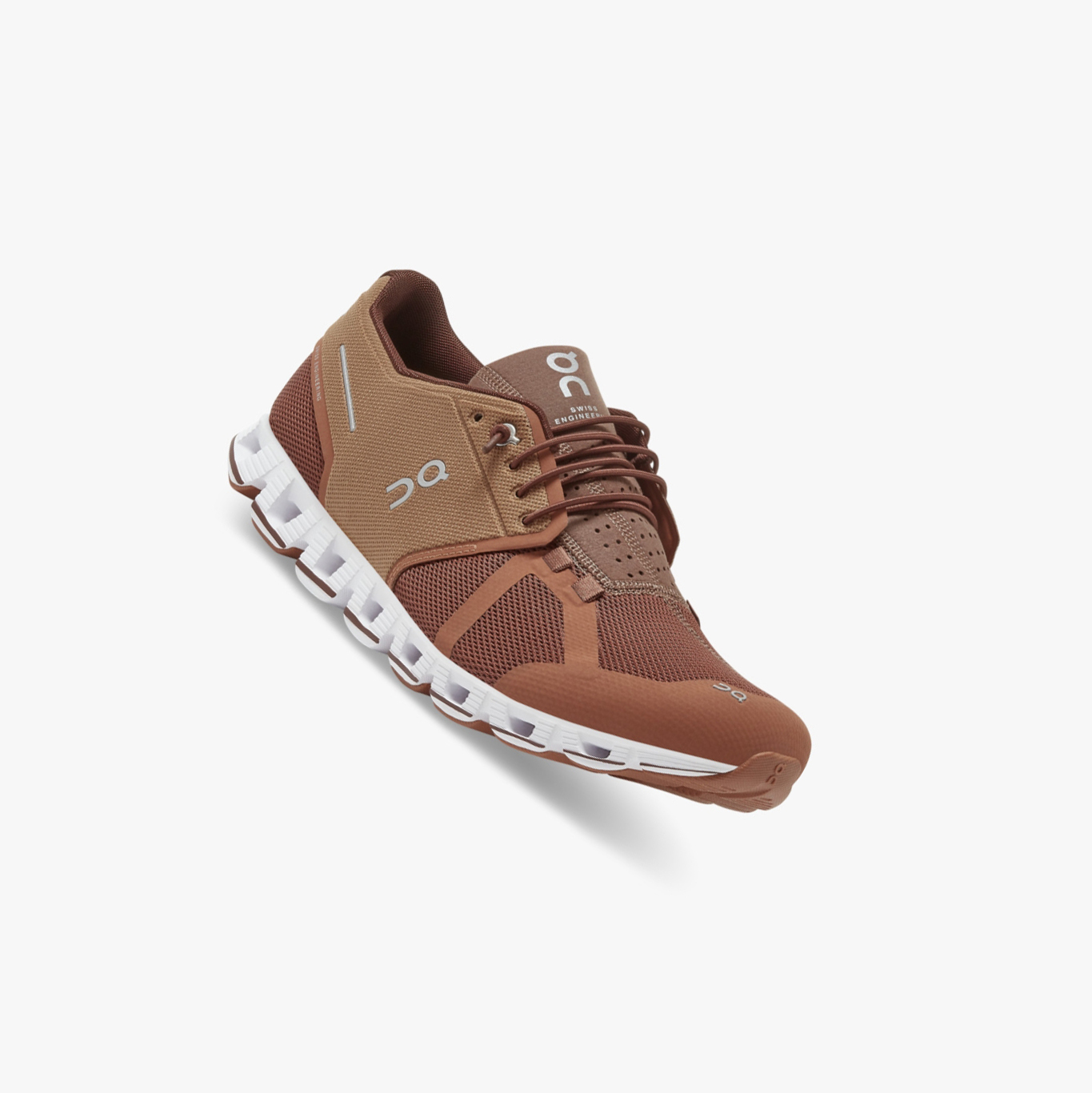 Men's QC Cloud Road Running Shoes Brown | 182-UAYEIP