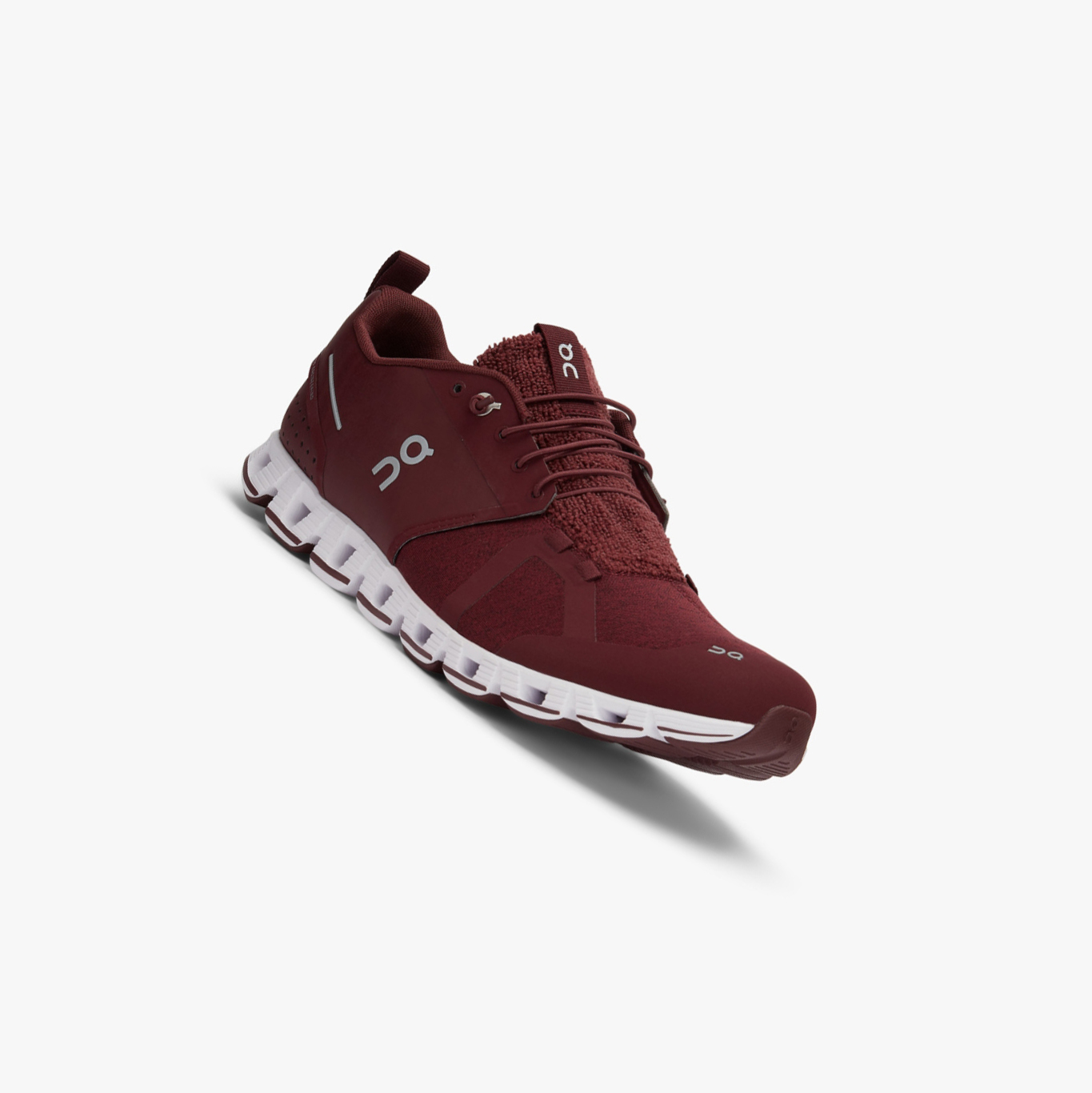 Men's QC Cloud Terry Road Running Shoes Burgundy | 651-VXHLIY