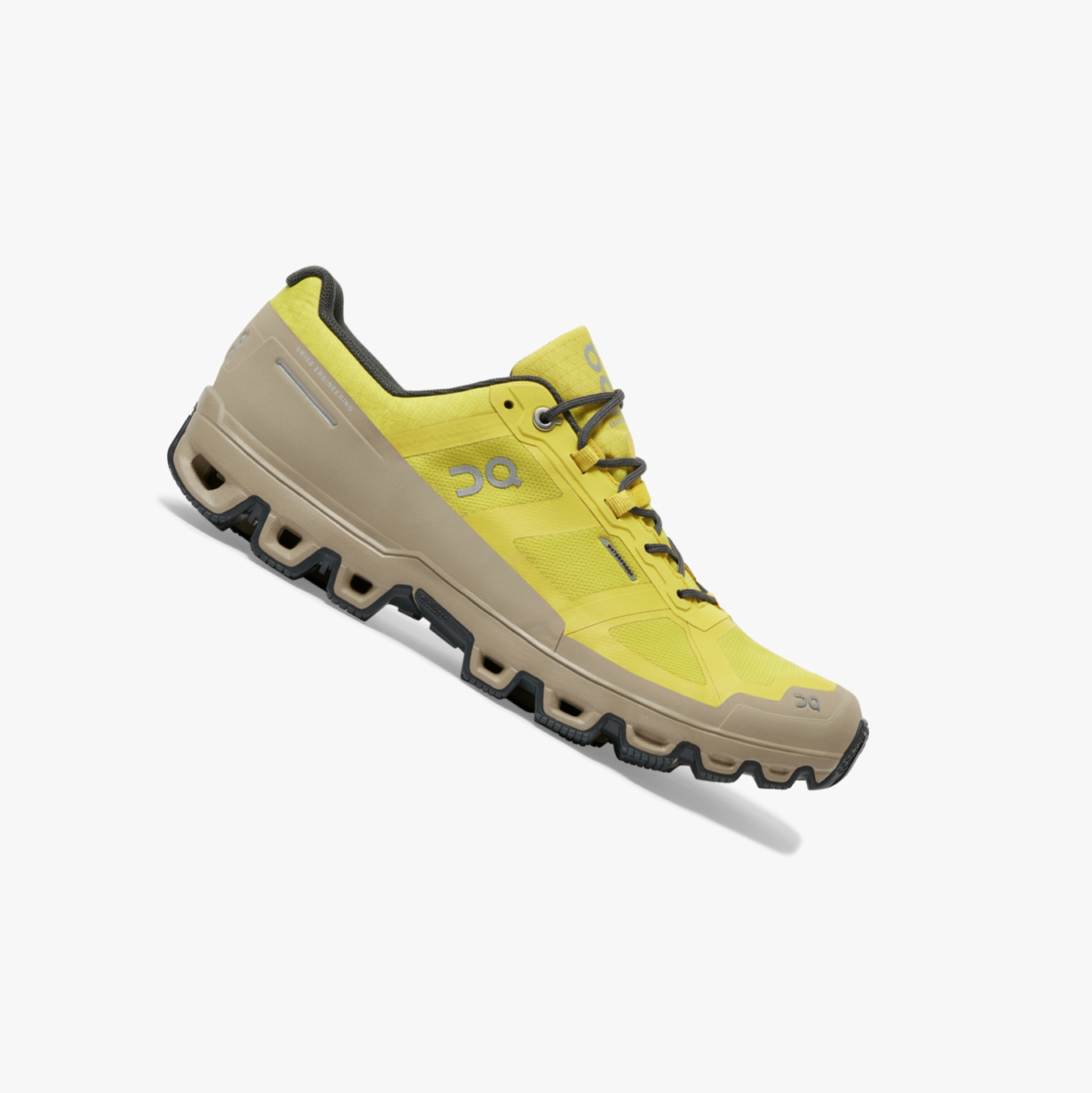 Men's QC Cloudventure Waterproof Trail Running Shoes Mustard | 256-QLWGRT
