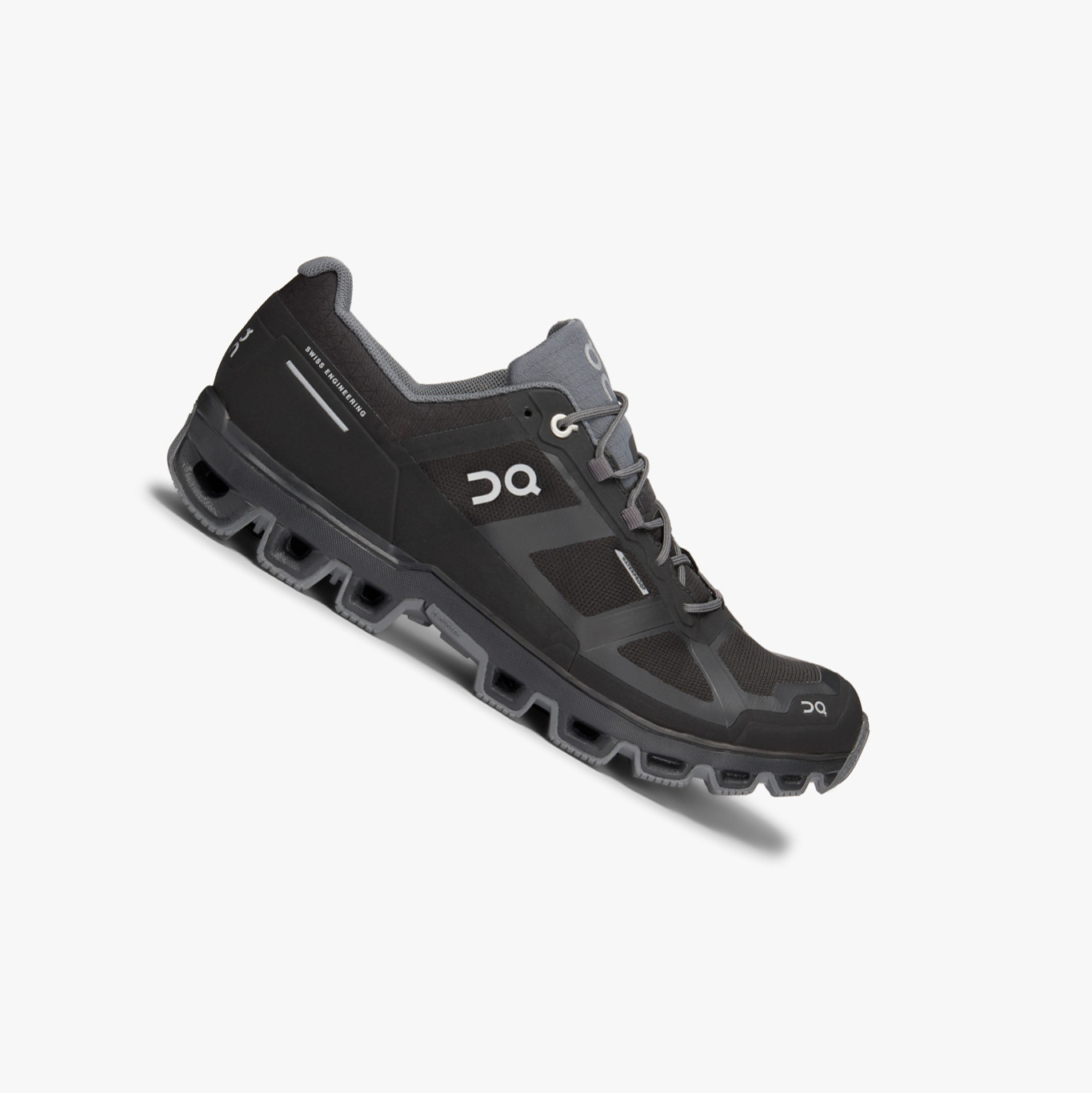 Men\'s QC Cloudventure Waterproof Trail Running Shoes Black | 486-LDPWFT