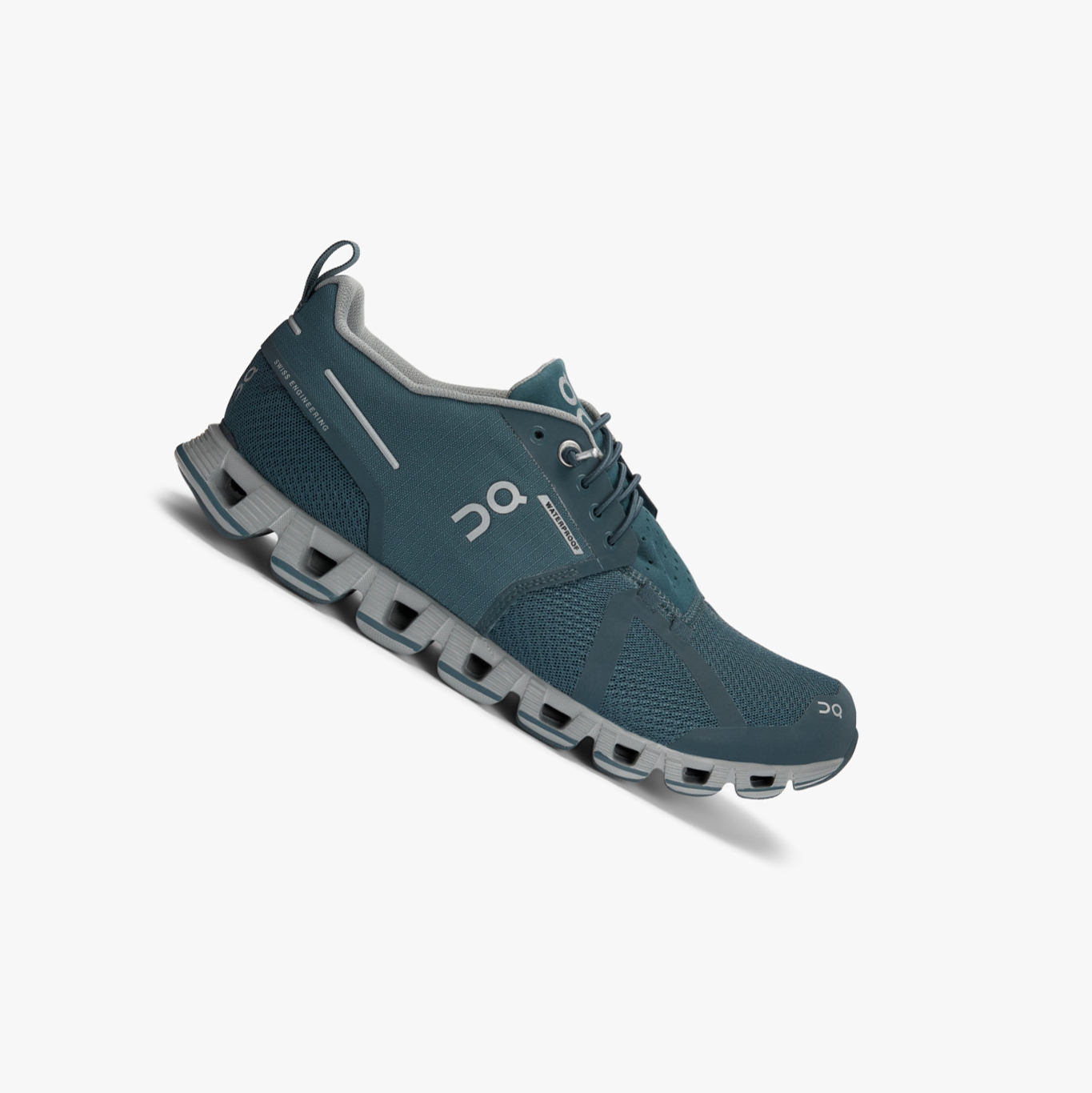 Women\'s QC Cloud Waterproof Road Running Shoes Blue | 467-NQZXJR
