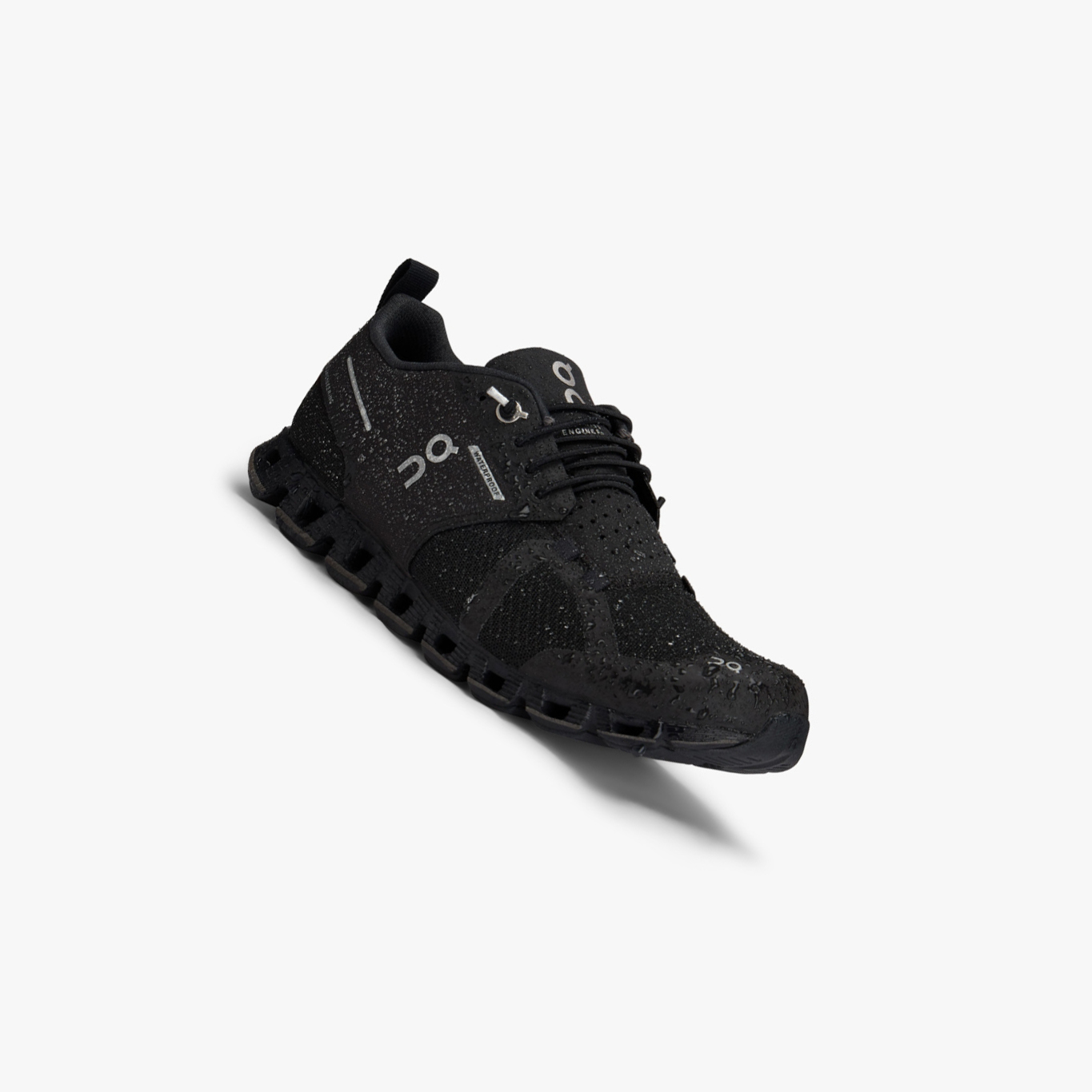 Women's QC Cloud Waterproof Road Running Shoes Black | 836-FYNTXS