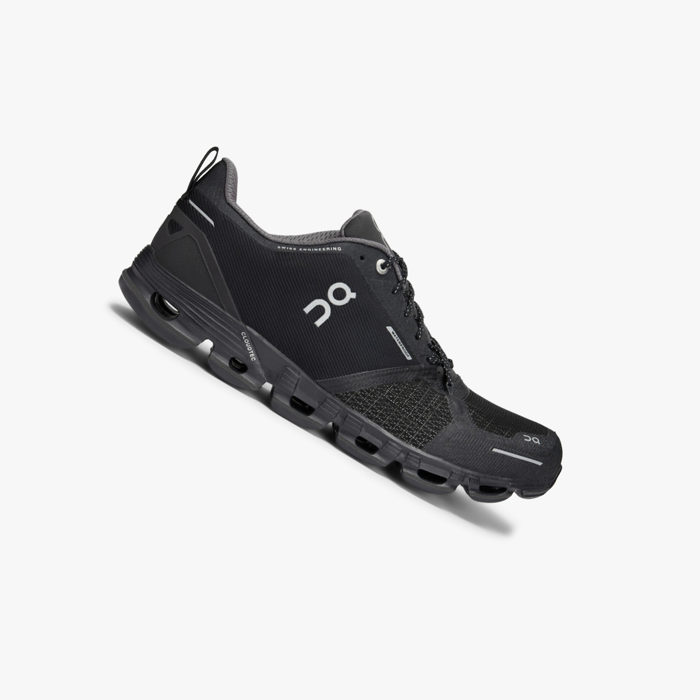 Women\'s QC Cloudflyer Waterproof Road Running Shoes Black | 241-EFORYP