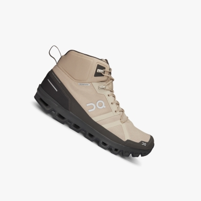 Men's QC Cloudrock Waterproof Hiking Boots Beige | 649-AMIBWE