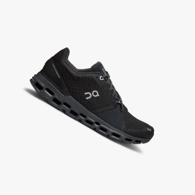 Men's QC Cloudstratus Road Running Shoes Black | 657-DLRVUF
