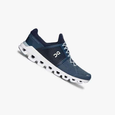 Men's QC Cloudswift Road Running Shoes Blue | 079-UBQKAI