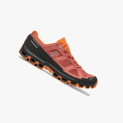 Men's QC Cloudventure Waterproof Trail Running Shoes Orange | 729-MXUHFO