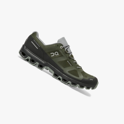 Men's QC Cloudventure Waterproof Trail Running Shoes Green | 860-OIELMV